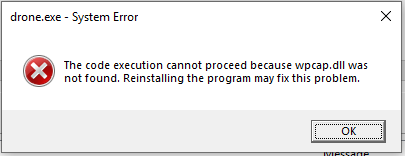 NPCAP DLL error