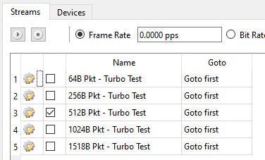 Turbo Test streams