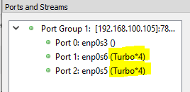 Turbo port in GUI